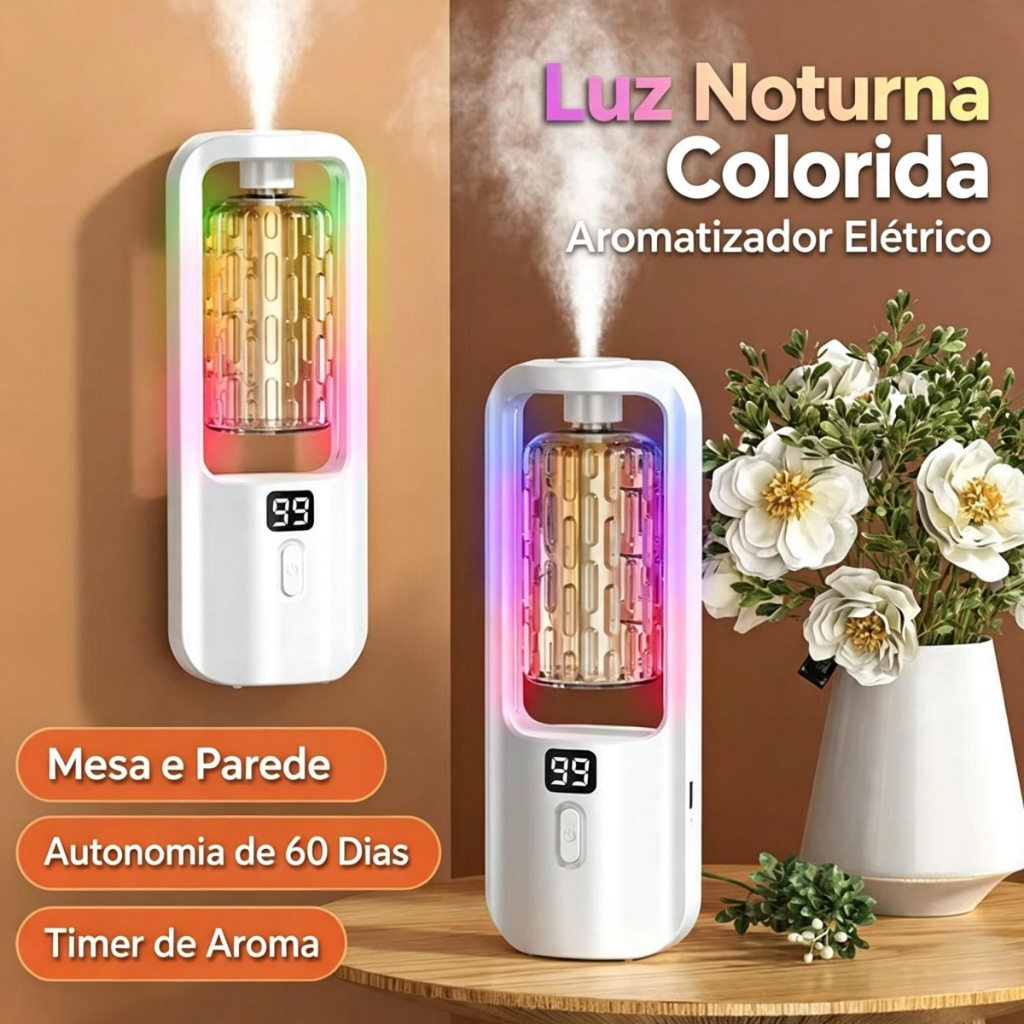 Difusor De Aroma Para Quarto E Banheiro Purificador De Ar Recarregável Por USB -E2/F2