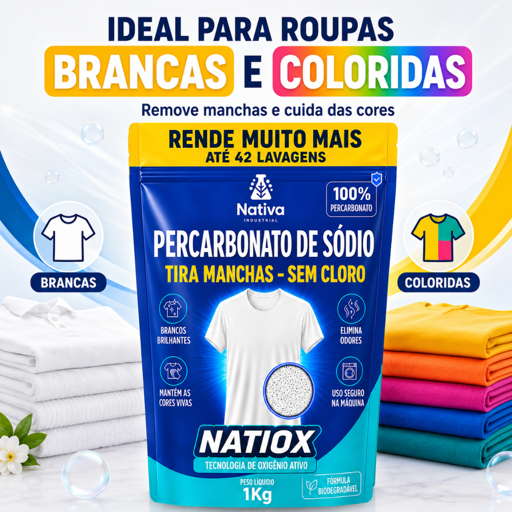 Percarbonato Granulado Original + 100% Puro Oxigênio Ativo Premium Remove Manchas Difíceis e Devolve o Branco — imagem 2 de 2