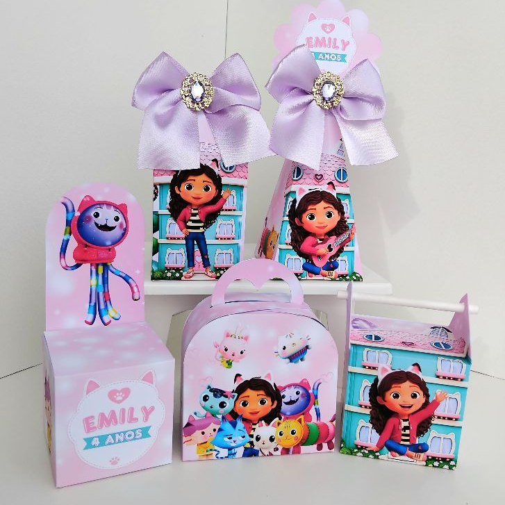 Kit Caixas Personalizados A Casa Magica da Gabby DESMONTADO / Lembrancinha de festa / Aniversário
