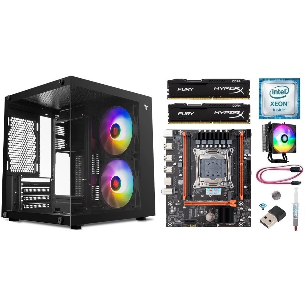 Kit Gamer X99 Xeon E5 2650 v4/ 8GB-16GB DDR4/ Cooler + Gabinete