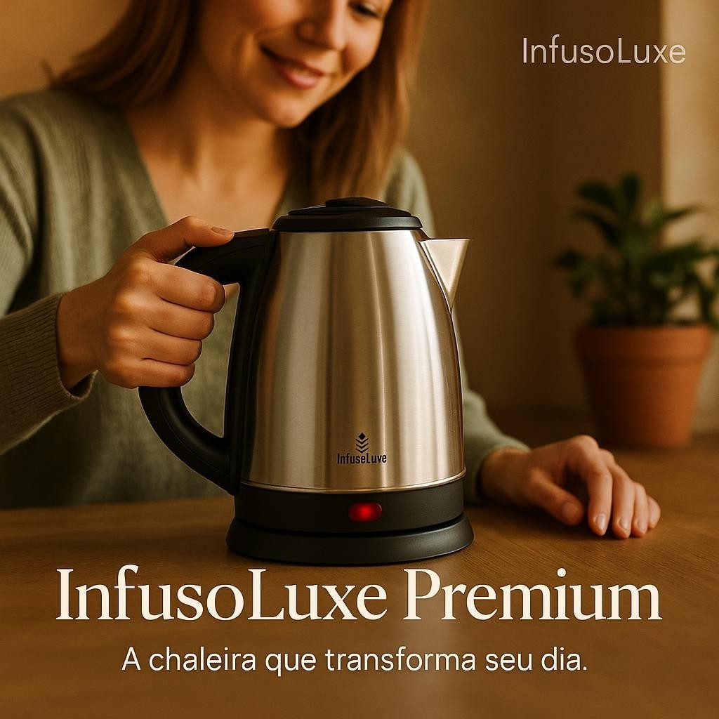 Chaleira Eletrica Inox Capacidade 1.8 Litros Potente 1500 Watts Rapido Aquecimento