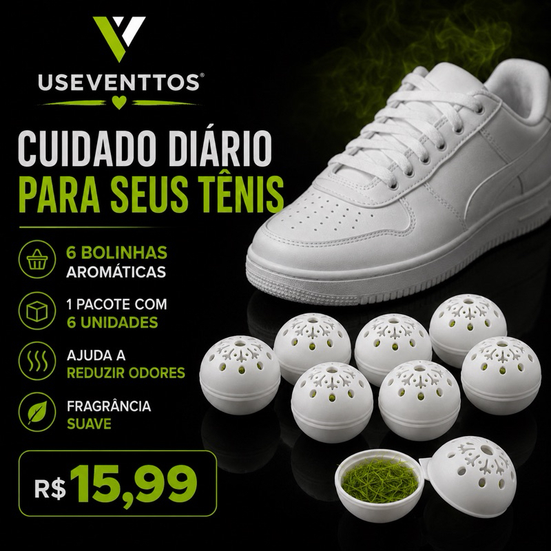 Desodorizador para Tênis e Sapatos | 6 Bolinhas Anti Odores | Useventtos