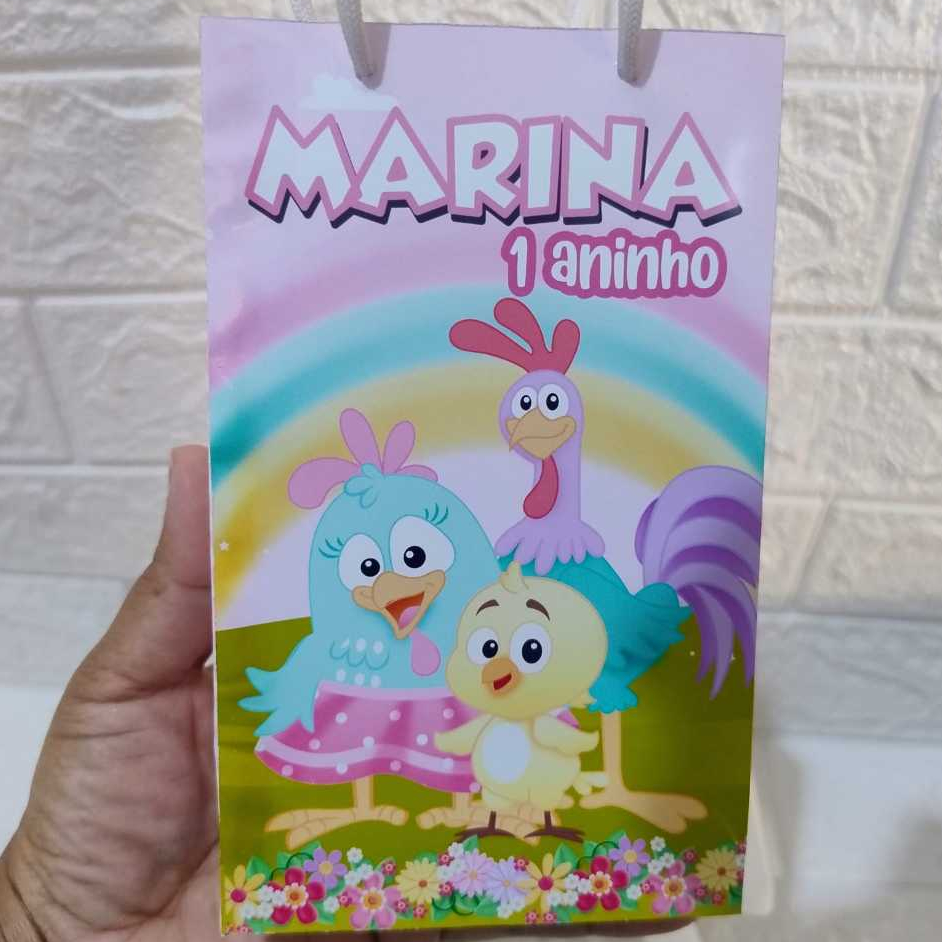 Sacolinha surpresa GALINHA PINTADINHA MENINA/PARA MONTAR/ lembrancinhas OS CARROS/ personalizados GALINHA PINTADINHA MEN