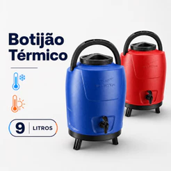 Garrafa Garrafão Térmico 9L Botijão Térmico Com Tripé E Alça Quente Frio Alta Conservação Invicta