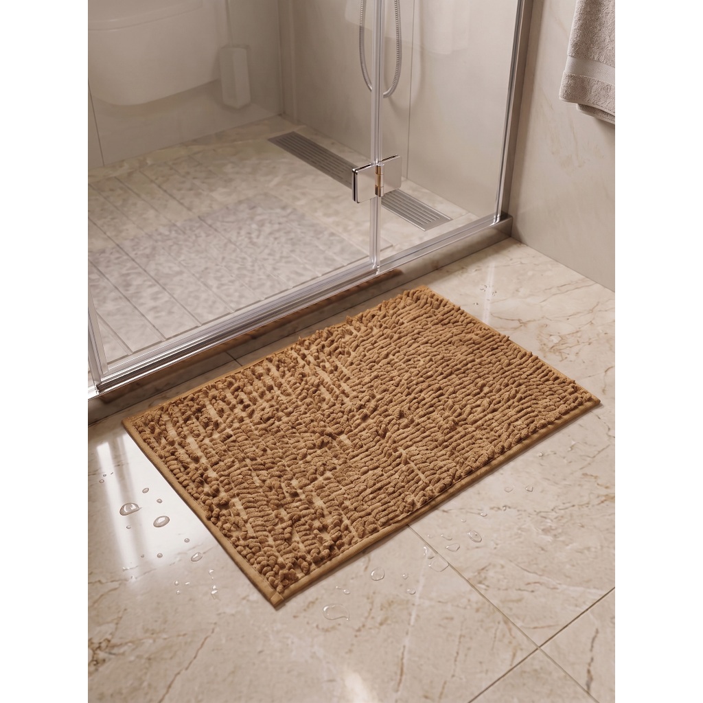 Tapete de Banheiro Macarrão Bolinha Microfibra Antiderrapante 38x58 50x70 Cm