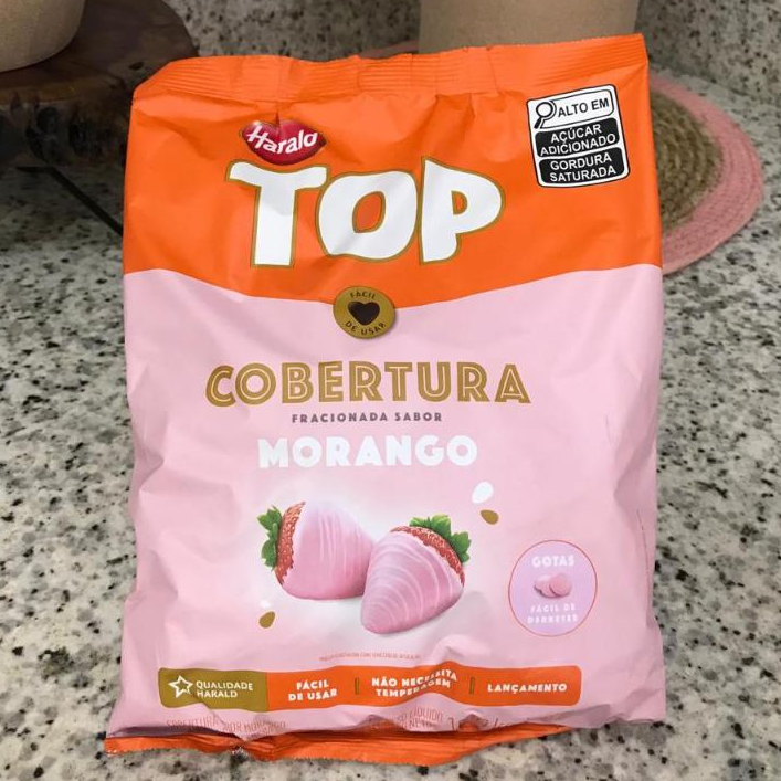 Cobertura em Gotas Fracionada Morango - Top - 1,01kg - 1 unidade - Harald - Rizzo