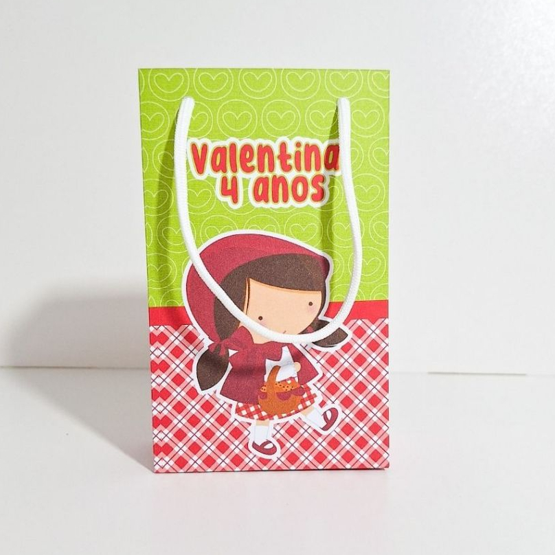 ENVIO RÁPIDO 10 ~30 Sacolinha Surpresa Personalizada Chapeuzinho Vermelho Lembrancinhas Aniversário Lancheirinha