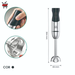 Mixer de Mão Elétrico Inox 260W 2 Velocidades Lâminas Inox 304 para Sopas e Vitaminas onistek