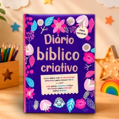 Livro Infantil Devocional Diário Bíblico Criativo para Meninas | Atividades Educativas da Bíblia