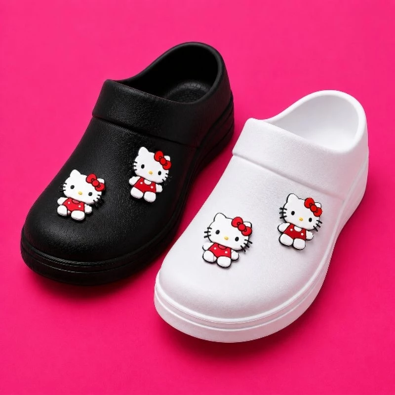 Sapato Profissional Fechado EPi Hello kitty Serviço Geral Leve Confortável Macio (NR-32 Hello kitty)