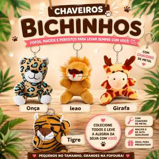 Chaveirinho Decorativo Fofinho Para Bolsa e Mochila | Acessório Volta às Aulas | Lembrancinha