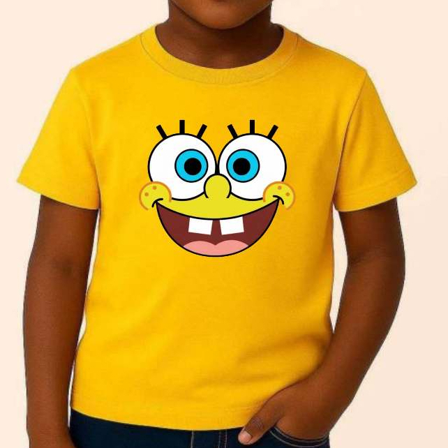 Camiseta Infantil Bob Esponja Personagens Desenho Animado Algodão Conforto Presente Criança Envio Imediato