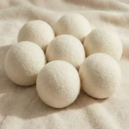 Kit 3OU 6 Pcs Dryer Ball 6cm Bolas Lã Lava Seca Roupa Remove Pelinho Lavadora Secadora Bolinha Orgânica