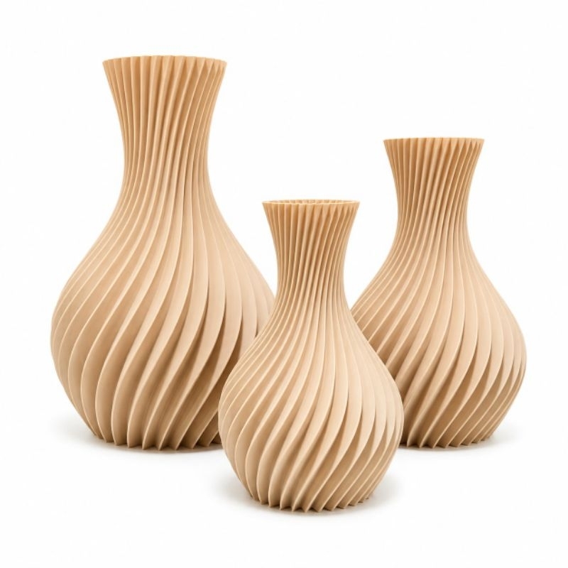Kit Vaso Decorativo Espiral Para Decoração de Sala Quarto Escritório Estante Aparador Design Moderno 1, 2 ou 3 peças