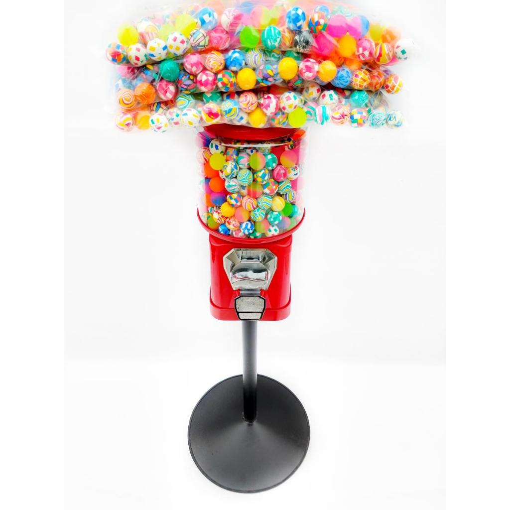 Kit Máquina De Bolinha + Pedestal + 1000 Bolinha Pula Pula 27 MM Vending Machine