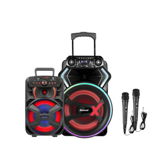 Amvox Caixa Som Amplificada Karaokê ACA 181 Gigante 180w - ACA 255 Hit 250w - ACA 650 X - Bluetooth C/2  Mic C/Fio