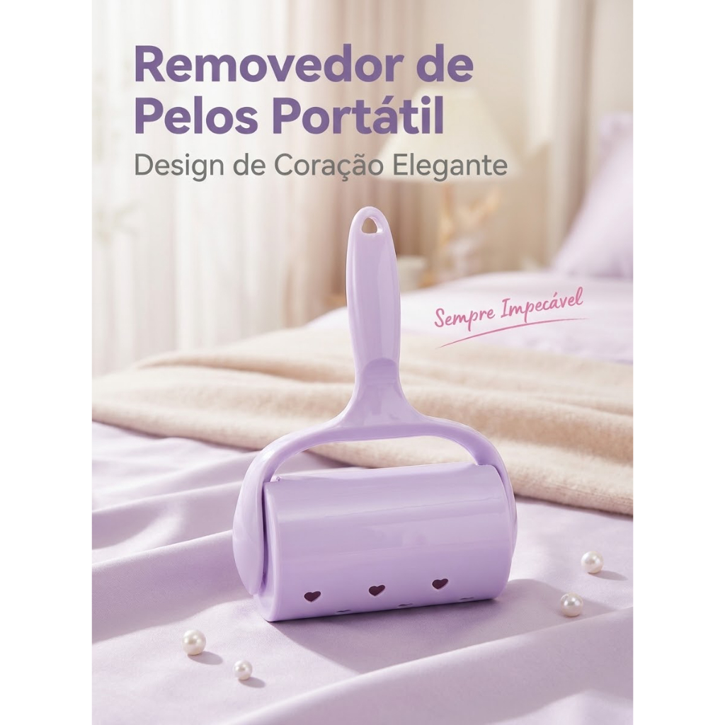 kit Rolo Tira Pelos Adesivo Removedor de Pelos Pet Roupas Sofá Portátil com Capa