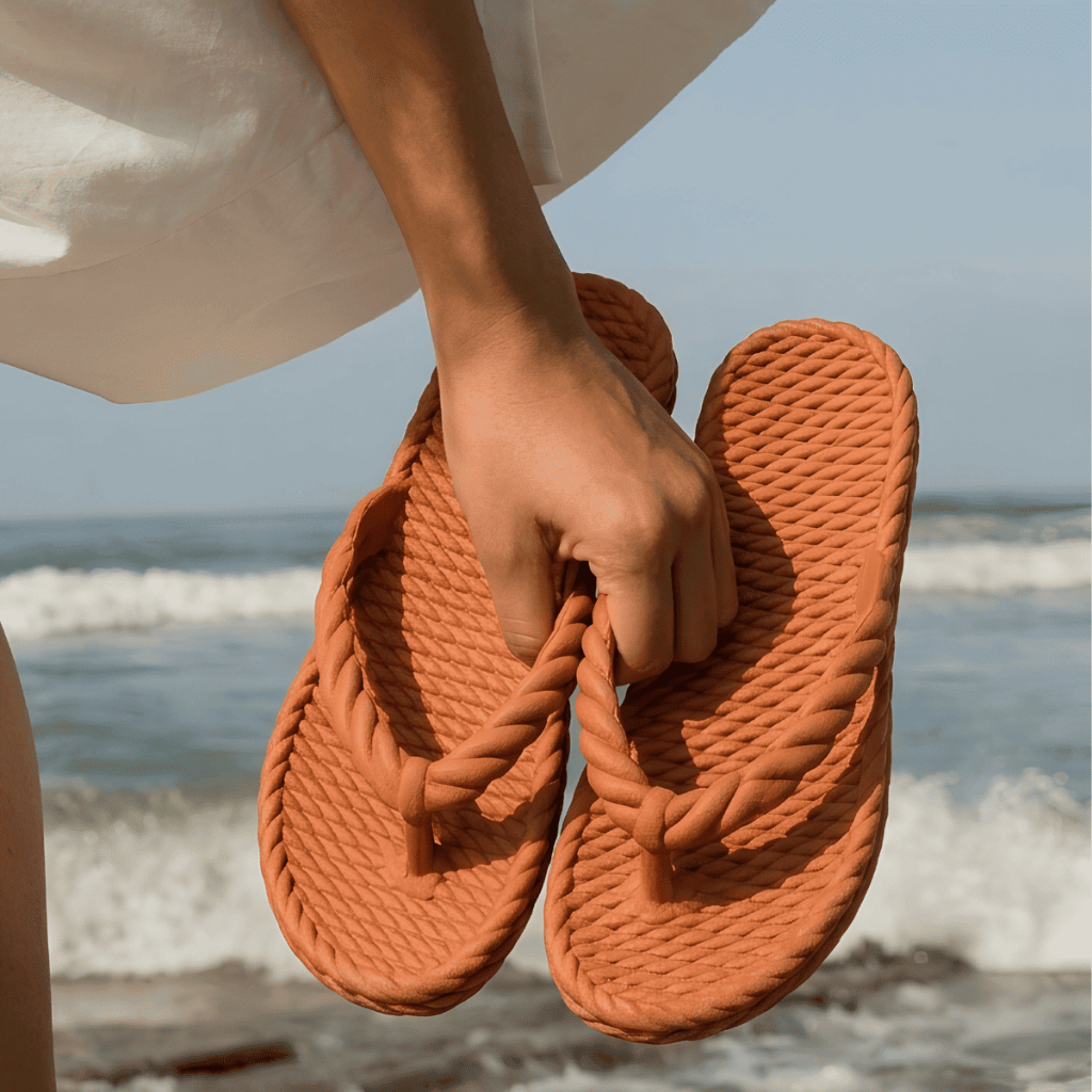 Chinelo Dedo Feminino Anatômico Corda Trançada Confortável Passeio Verão