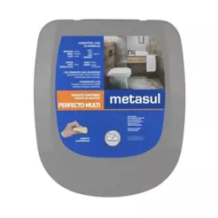 Assento Sanitário Tampa Vaso Almofadado Perfecto Mult METASUL Cinza