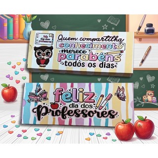 Dia dos Professores Caixa Porta Tablete Barra 80g Chocolate