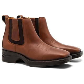 Botina Masculina Couro Legitimo Chelsea Malboro Solado PU Premium Casual Trabalho