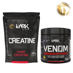 Kit Creatina Monohidratada 500g 100% Pura + Pré Treino Venom Underground 300g - Dark Lab