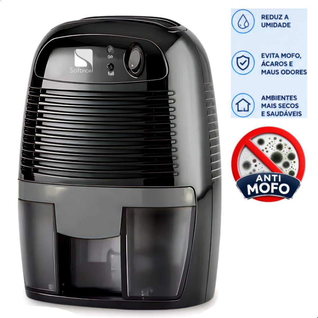 Desumidificador Anti Mofo Guarda Roupas Quartos e Ambiente Desumidificador de Ar Portátil Bivolt