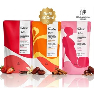 Refil Creme Hidratante Corporal Tododia 400ml - Escolha a Fragrância