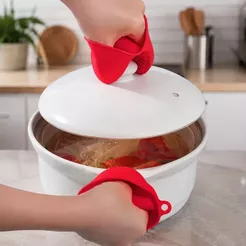 Luva Térmica Silicone Cozinha Panela Forno Churrasco Fogão duhome Pegador De Silicone Térmico Bico De Pato