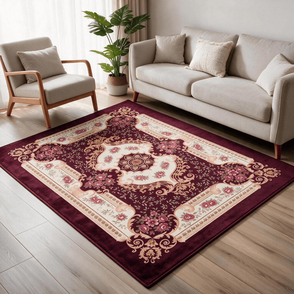 Tapete Indiano Luxo 2,00x1,50 para Sala Grande Macio Confortável Premium