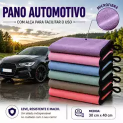 Kit Toalha de Pano Flanela de Microfibra Automotiva para Lavagem e Polimento de Carros. Uso multiuso para limpeza geral