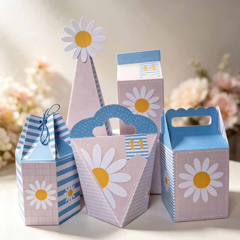 Personalizados Margarida Azul Kit Caixas Decoração Lembrancinhas