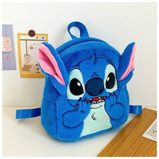 Mochila de Pelúcia Fofa Stitch Angel Bolsa Infantil Mochila Escolar Fofa com Orelha 3D Pr…