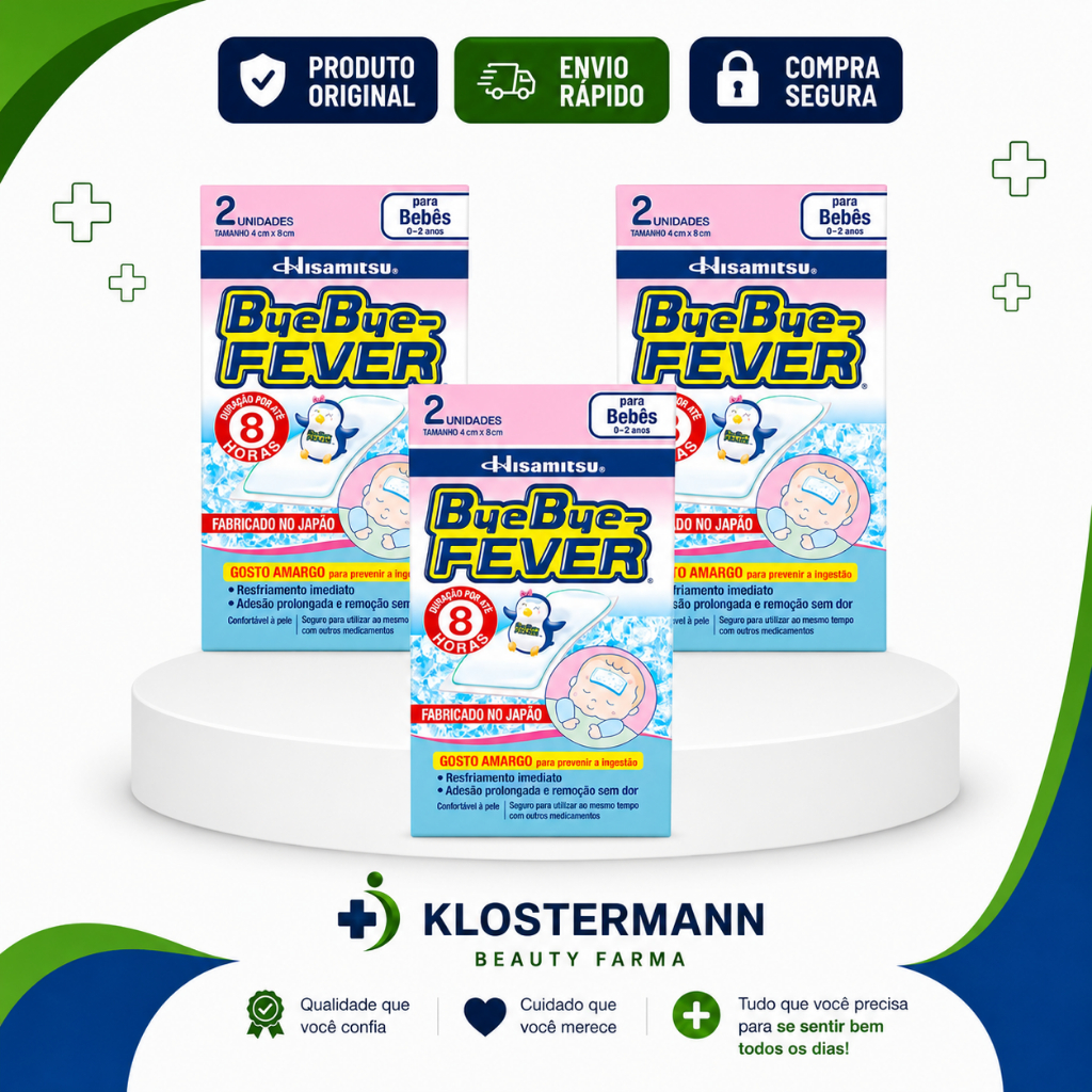 Kit 03 Adesivo Bye Bye-fever Para Bebês 2un - Hisamitsu
