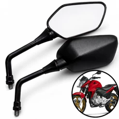 Par Espelho Retrovisor Honda CB 300 2009 a 2015 Haste Curta Rosca 10mm