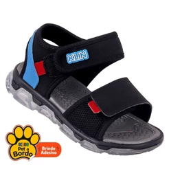 Papete Infantil Menino com LED Casual Klin Preto e Azul
