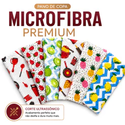 6/12/18 Unidades Panos De Pratos Copa Premium Microfibra Estampado 40X60cm Guardanapo de Louça