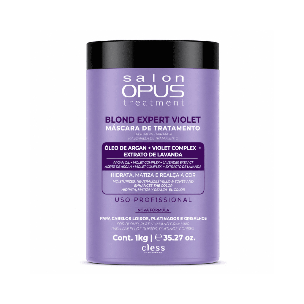 Mascara de tratamento Blond Violet Matizadora Salon Opus 1kg