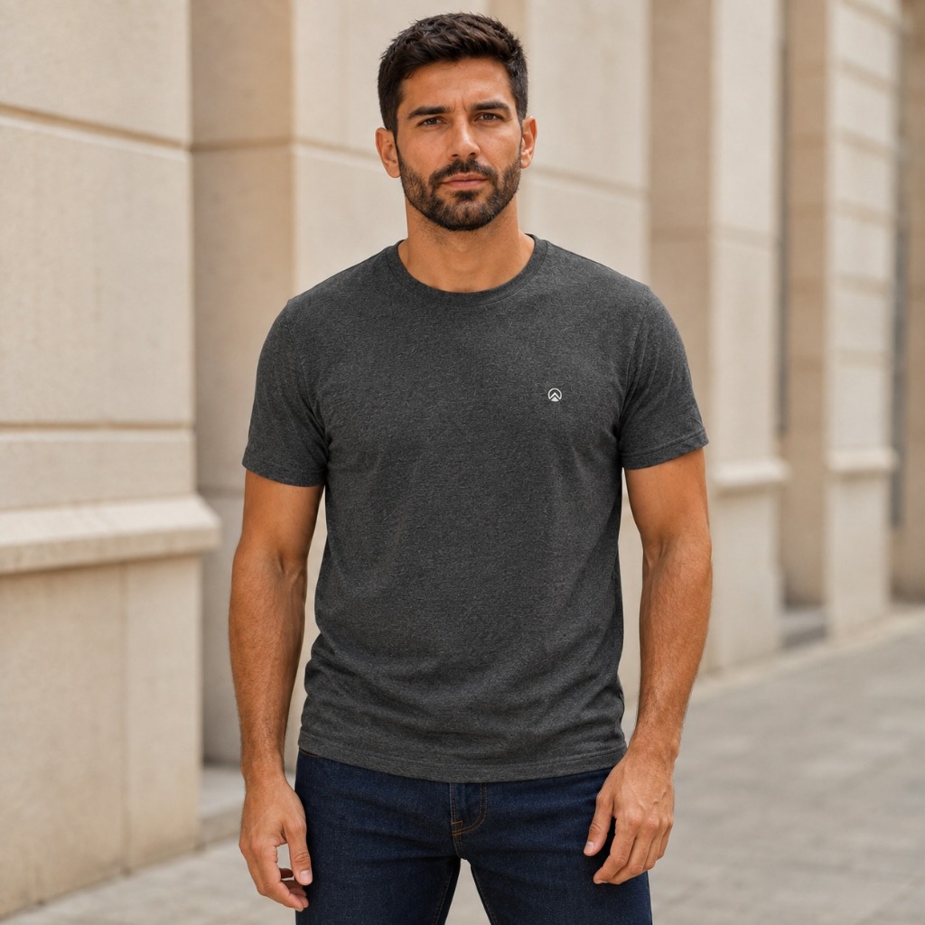 Camiseta Masculina Básica Viscolycra 93% Viscose 7% Elastano Toque Macio Não Desbota Não Dá Bolinha