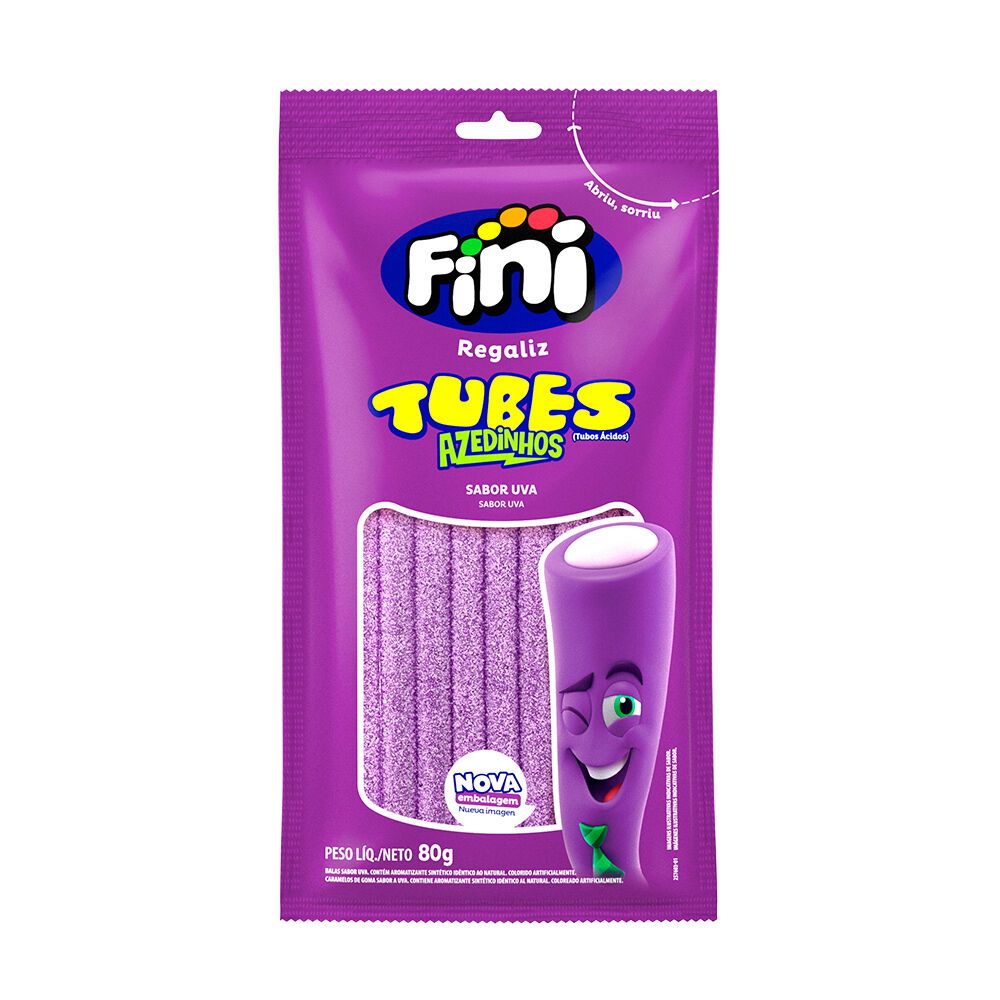 Fini Tubes Uva Cítrica 80g