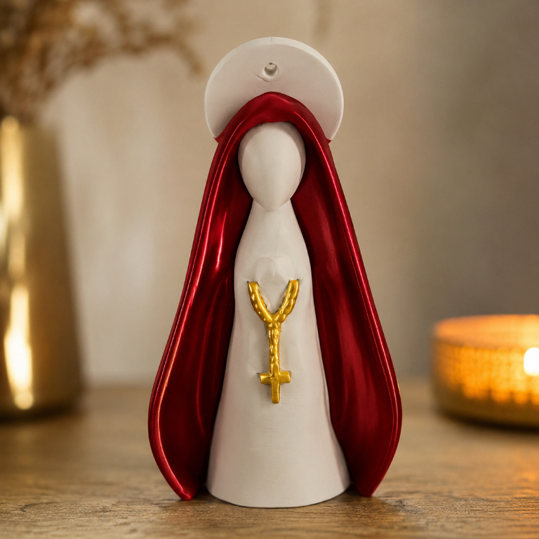 Chaveiro Nossa Senhora Aparecida 3D Religioso Católico Presente de Fé Lembrancinha Católica para Chaves Bolsa e Mochila