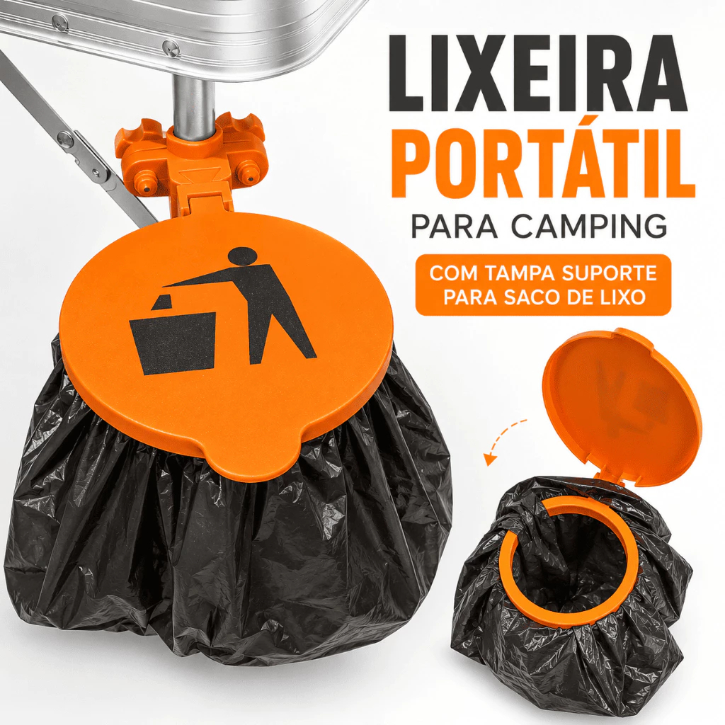 Lixeira De Camping Portátil Para Acampamento Prática Compacta Ideal Para Aventuras Ao Ar Livre