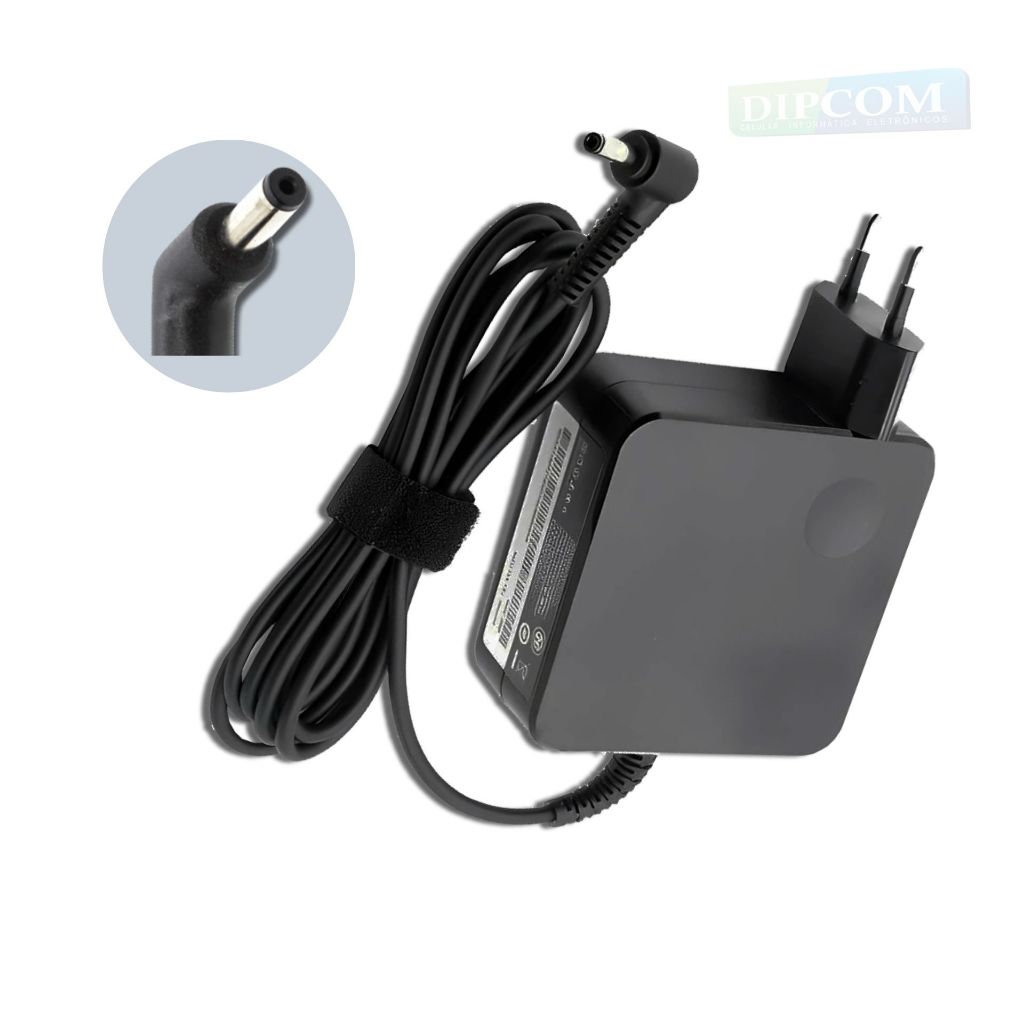 Carregador para Notebook 65W Bivolt Lenovo Pino 4.0mm x 1.7mm