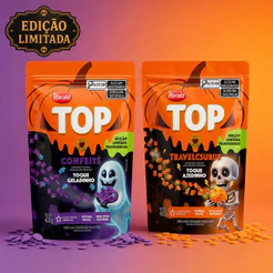 Confeito Granulado Top Confeité Chocolate Branco Halloween 400g – Geladinho ou Azedinho – Harald | Edição Limitada