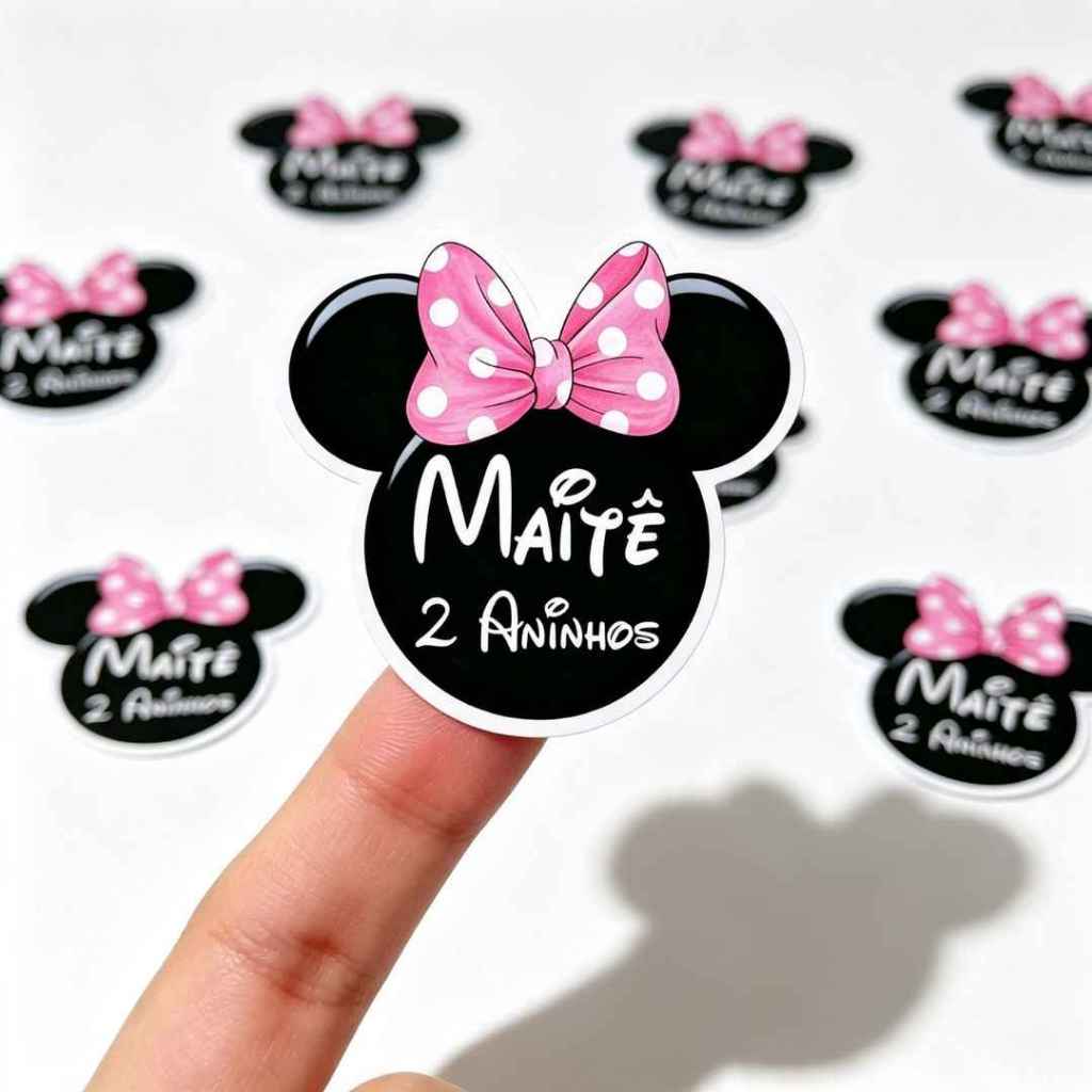 Adesivos Personalizados - Minnie rosa