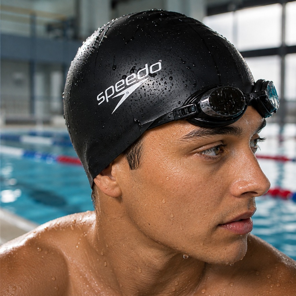 Touca Natação Speedo Silicone Original Hidrodinâmica Confortável Resistente
