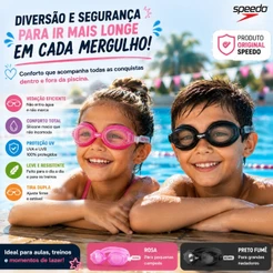 Óculos de Natação Infantil Speedo Junior Olympic 4 a 12 Anos com Antiembaçante e Proteção UV