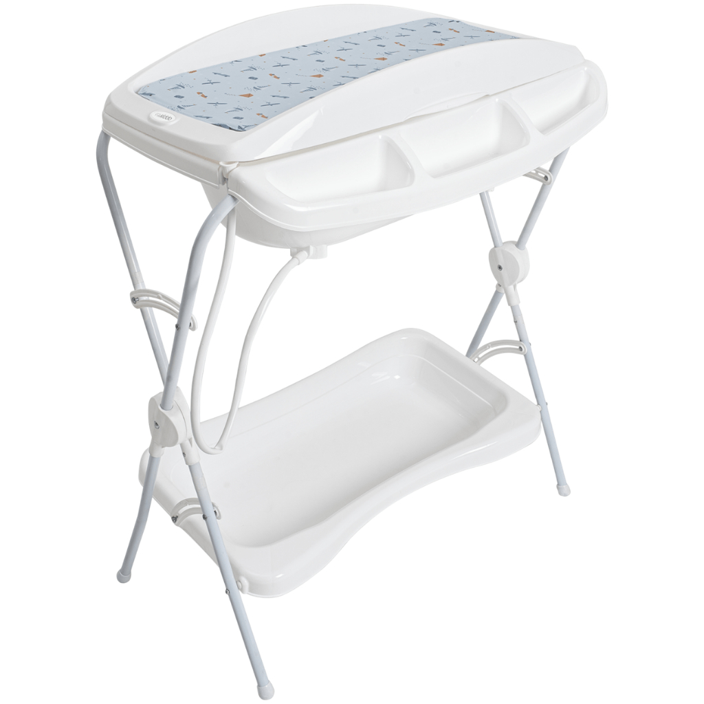 Banheira de Bebe Desmontavel com Trocador Kiddo Shower Azul
