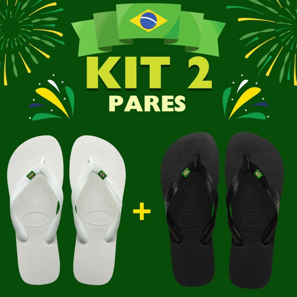 Chinelo Bandeira do Brasil Premium Unissex Confortável Resistente Durável Macio Leve Casual Verão Original