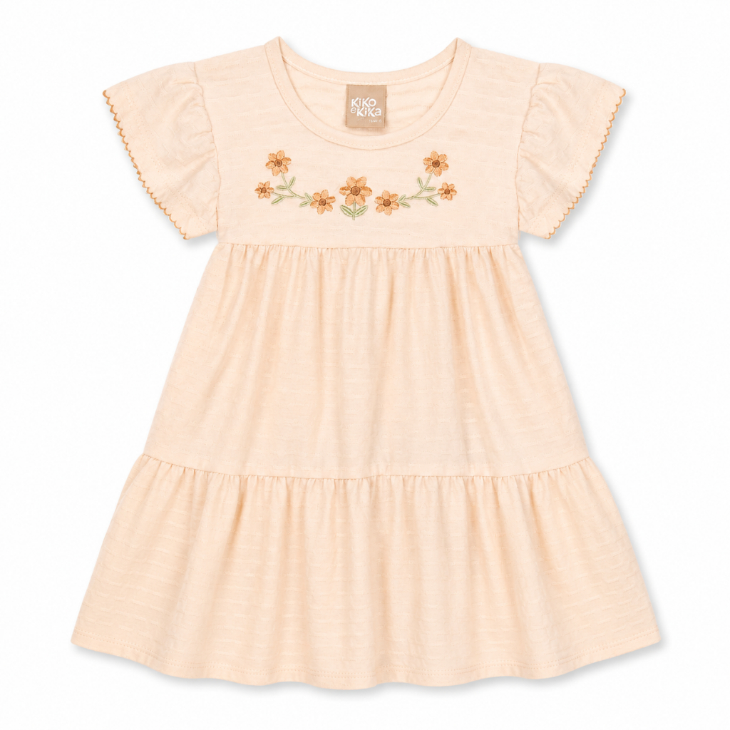 VESTIDO FEMININO KIKO BABY - KIKO E KIKA - ENXOVAL MENINA
